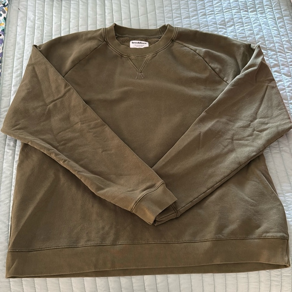 BROOKLINEN Olive Green Willow sweatshirt XXL